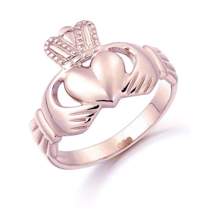 Claddagh Ring for men in White Gold Galway Design by Greenes Dublin –  Greene's Jewellers